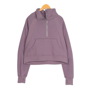 Felpa con Cappuccio <span class=keywords><strong>Oversize</strong></span> da <span class=keywords><strong>Donna</strong></span> con Zip Intera, 100% Cotone Morbido Lavorato a Maglia, Eco-Friendly, Casual, con Logo Frontale e Design con Foro, Giacca in Pile - Product Image 6