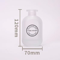Vente en gros 100ml 120ml 300ml Bouteille vide de luxe en verre de diffuseur de parfum blanc givré avec couvercles à vis