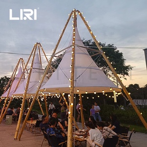 Nouvelle conception de tente pagode de camping en plein air, <span class=keywords><strong>tipi</strong></span>, tente de fête, lanterne en bambou pyramidale - Product Image 2