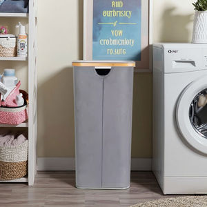 <span class=keywords><strong>Cesto</strong></span> Portabiancheria Pieghevole con Coperchio in Bambù e Manici per Vestiti Sporchi - Product Image 6