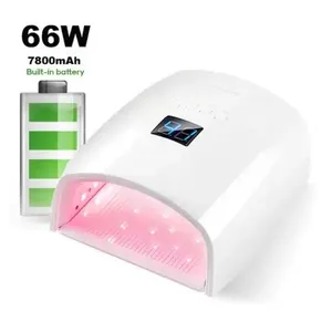 เครื่องอบเล็บยูวีแอลอีดี 66W พลังสูง แบบพกพา ชาร์จไฟได้ ไร้สาย อบเจลแห้งอัตโนมัติ อุปกรณ์ทำเล็บมืออาชีพ ขายส่ง - Product Image 1