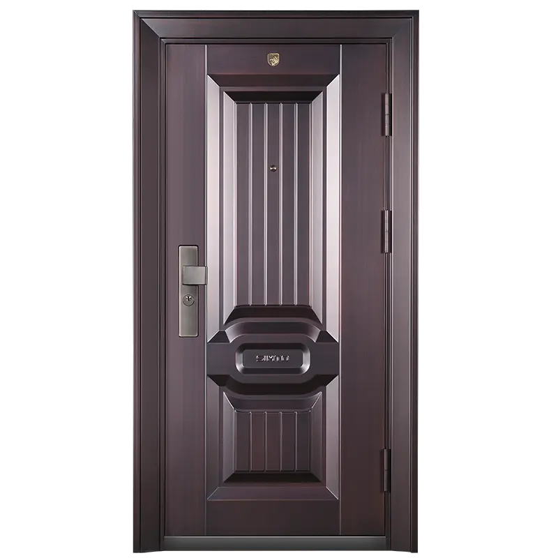 Üretici amerikan tasarım güvenlik çelik giriş kapısı ev için ön ana güvenlik çelik panelli kapı