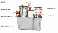 Granulateur mélangeur à cisaillement rapide GHL haute vitesse, type humide, 600L, 22kW, en acier inoxydable, horizontal, pour plastiques, produits chimiques, aliments
