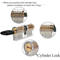Ensemble de 9 cadenas d'entraînement avec cadenas transparents, pour l'entraînement et la pratique du crochetage de serrures