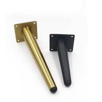 Pieds de meuble coniques minimalistes en acier inoxydable, supports pour armoires de salle de bain, pieds de meuble TV, pieds de canapé, pieds de table basse, quincaillerie de colonne