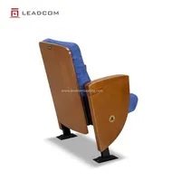 LEADCOM LS-19601WS Chaise rembourrée en tissu moderne avec accoudoirs et pieds en acier pour églises, auditoriums, écoles, lieux de culte et synagogues