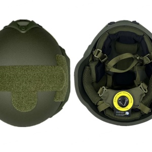 Casque tactique vert en fibre de verre avec sangle de menton réglable, casque de protection pour l'entraînement en plein air et les sports - Product Image 5