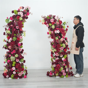 Flores artificiales al por mayor para decoración de arcos de boda, color rojo, para eventos, fiestas y escenarios. Decoración con arcos de flores. - Product Image 3