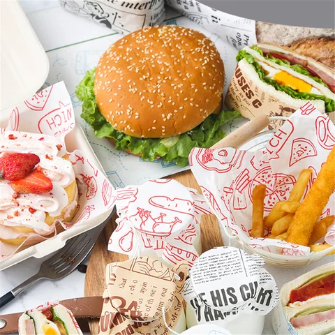 What kind of paper is used to wrap burgers?