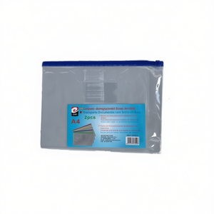 Borsa portadocumenti trasparente Mnj A4 con cerniera per uso ufficio 12 pezzi - Product Image 1