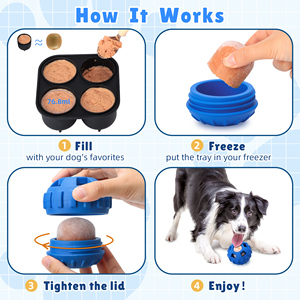 Palla Dispensatrice di Snack per Cani in Gomma Naturale, Giocattolo Resistente per Alimentazione Lenta, Addestramento, Pulizia dei Denti e Alleviamento della Noia - Product Image 4