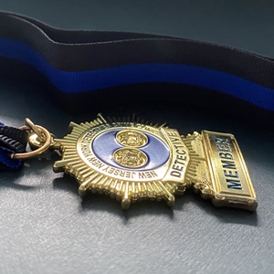 Médaille personnalisée Inspecteur Membre New Jersey New York Détectives <span class=keywords><strong>Crime</strong></span> Clinique Honoree Médailler - Product Image 2