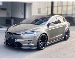 Nouveau kit carrosserie en fibre de carbone pour <span class=keywords><strong>Tesla</strong></span> <span class=keywords><strong>Model</strong></span> <span class=keywords><strong>X</strong></span> : lèvre avant, séparateur, jupes latérales, diffuseur arrière - Product Image 3