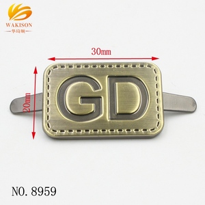 Phụ Kiện Túi Da Nhãn Logo Kim Loại Đồng Thau Kiểu Cổ/Tấm Kim Loại - Product Image 4