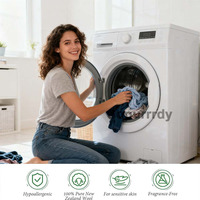 Boules de sèche-linge en laine de Nouvelle-Zélande avec logo personnalisé Boules de sèche-linge biodégradables en gros Boule de sèche-linge écologique