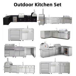 Gabinetes <span class=keywords><strong>de</strong></span> Cocina Modulares <span class=keywords><strong>de</strong></span> Alta Gama para Exteriores, <span class=keywords><strong>de</strong></span> Acero Inoxidable 304, Ecológicos, con Parrilla <span class=keywords><strong>de</strong></span> Gas - Product Image 5