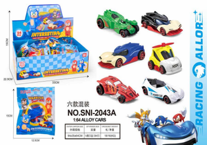 Allor Sonic Alloy Car 1:64 Diecast Toy Pull Back per bambini di età compresa tra 5 e 7 anni, modello n. Sni 2043a - Product Image 1