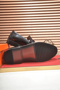 Mocasines de cuero pulido negro para hombre, zapatos formales sin cordones para negocios y uso diario, hermessing - Product Image 6