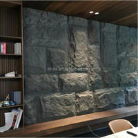 Mousse de PU polyuréthane pierre grande dalle légère facile à installer fausse pierre artificielle panneau mural en pierre de PU pour le salon
