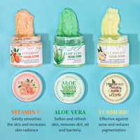 Olie-control exfoliërende ijsroommassage textuur natuurlijke biologische gezichts scrub witmakende suiker fruit geklopt gezichts scrub voor alle huidtypen