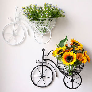 <span class=keywords><strong>Maceta</strong></span> colgante de pared estilo bicicleta, soporte de Metal para <span class=keywords><strong>maceta</strong></span> de hierro para jardín, boda y fiesta - Product Image 1