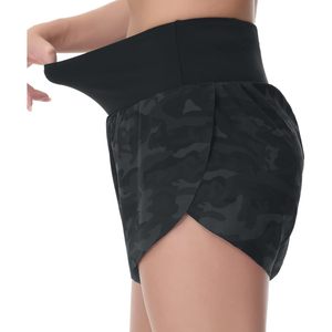 Shorts Deportivos de Secado Rápido para Mujer, Cintura Alta con Forro de Malla, Camuflaje Negro, Talla Extra Grande, Shorts para Entrenamiento y Tenis - Product Image 4