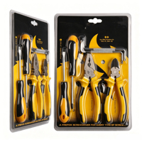 Kit de réparation industriel 6 pièces : tournevis, pinces, clé à molette – Ensemble d'outils manuels de haute qualité, pratique à transporter