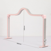 Lampe à LED pliable Extension de cils Lampe de bureau éclairée pliable 3 Modes de couleur Lampe à ongles en arc de bouton à l'infini avec support pour téléphone