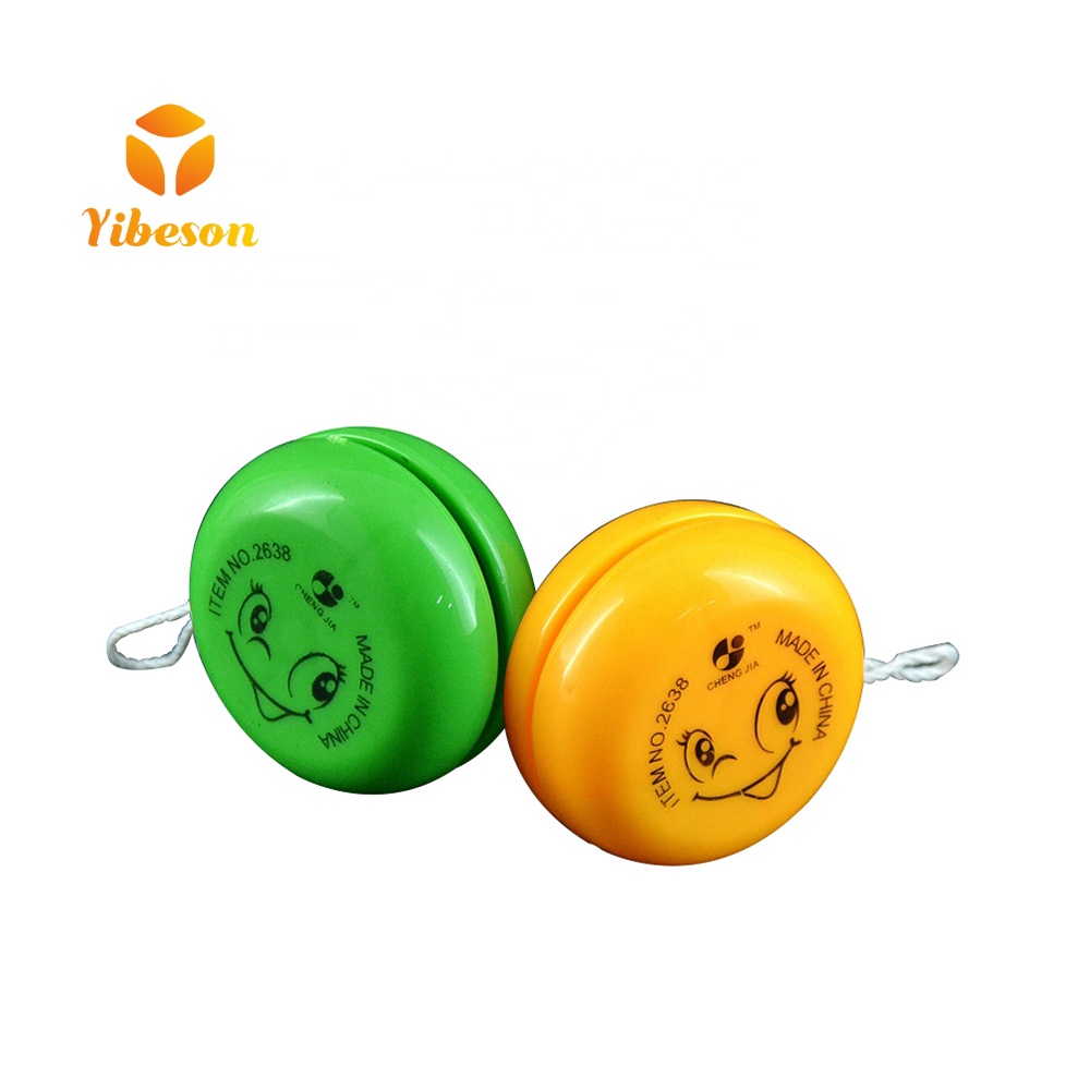 Classical promotion print logo smile colorful plastic magic yo yo ball toy for kids