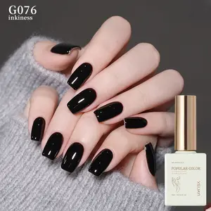 Black Nail Gel Polish Paint Nail Art Semi Permanent Nail Salon Manicure Soak Off LED UV Gel Factory Wholesale OEM