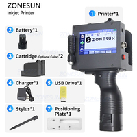 Impresora de Inyección de Tinta Portátil ZONESUN ZS-HIP508 para Etiquetado de Fecha de Caducidad, Codificación de Logotipos y Caracteres Grandes de 50.8 mm