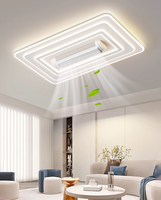 Ventilateur de plafond sans pales ultra-fin moderne avec lumière, télécommande, ventilateur simple avec lumière, salon, chambre à coucher, ventilateur de plafond LED