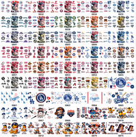 Autocollant de transfert UV DTF personnalisé pour fan de football, 16 oz, étanche, pour gobelet isotherme, faible MOQ, livraison rapide, directement de l'usine