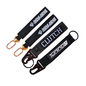 Wholesale High Quality Nylon Carabiner Keyring 3D Digital Printing Custom Short Lanyard Keychain Promotional Use Classic Style