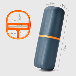 Étui de Voyage Portable en Plastique pour <span class=keywords><strong>Brosse</strong></span> à Dents, Boîte Compacte et Facile à Transporter pour Ranger des Articles de Toilette et Accessoires de Bain - Product Image 2
