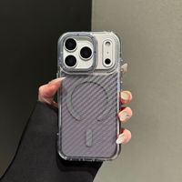 Coque de protection en fibre de carbone pour iPhone 17 Pro Max, sensation haut de gamme semi-transparente pour Apple 16, compatible avec les modèles 15, 14, 13, 12