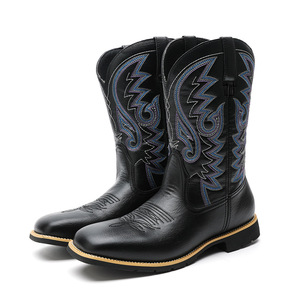 <span class=keywords><strong>Stivali</strong></span> da cowboy western ricamati con punta larga, modello retrò, confezionati in busta con cerniera YT 8802 (senza scatola) - Product Image 5
