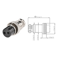 GX16 Factory Entrega en 7 días 2-10 Core Flange Socket Conector de aviación Gx16 Tipo de brida Tipo de disco Cable soldado para energía