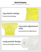 Couche Lavable à Poche en Tissu Personnalisable pour Nouveau-né, Lavable et Réutilisable en Polyester, Fournisseur de Couches Lavables Écologiques pour Bébé en Gros