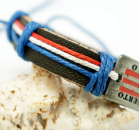 Bracelet en cuir avec cordon réglable et personnalisé, drapeau national des états-unis, Panama, haith tt R, vente en gros,