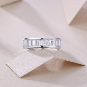 Modisches Ehering aus Sterling silber für Herren mit Moissan ite Eternity Ring für vergoldeten Jubiläums schmuck - Product Image 4