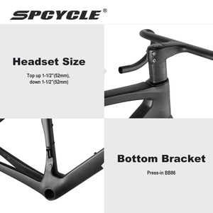 Khung xe đạp đường trường <span class=keywords><strong>carbon</strong></span> Spcycle 2023 New Toray T1100, phanh đĩa, nhẹ, dành cho đua xe, bộ khung <span class=keywords><strong>carbon</strong></span> - Product Image 4