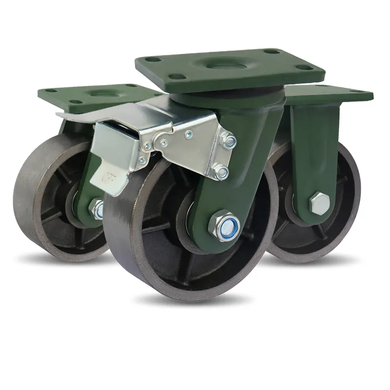 4 5 6 8 10 inch castors Universal Iron shock absorption heavy duty caster wheel
