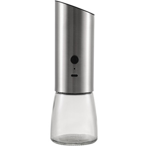 Rechargeable USB Bamboo Eco-Friendly Himalayan Salt & <b>Pepper</b> <b>Grinder</b> Set with Stainless Steel Mills - Product Image 1