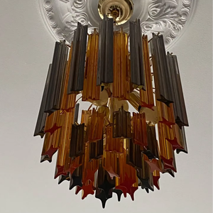 <span class=keywords><strong>Lustre</strong></span> Mid-Century Moderne en Verre de <span class=keywords><strong>Murano</strong></span> <span class=keywords><strong>Noir</strong></span> Ambré - Product Image 2