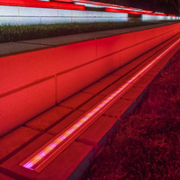 Barre lumineuse LED linéaire encastrée longue et fine pour allée, éclairage extérieur étanche pour parking et mur extérieur