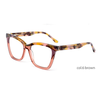 Montures optiques tendance œil de chat en acétate pour femmes, multicolores, écaille de tortue, lunettes optiques de haute qualité