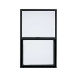 Fenêtre en aluminium à guillotine simple moderne ALUFRONT avec certificat NOA résistant aux ouragans, verre trempé et contrôle des insectes - Product Image 1