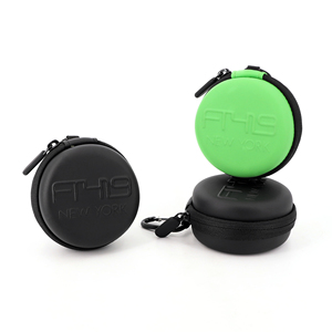 Mini sac personnalisé pour écouteurs, étui de rangement portable rond en EVA pour écouteurs - Product Image 1