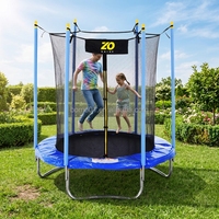 Trampoline d'extérieur pour enfants Zoshine avec filet de protection, surface souple, résistant aux intempéries, certifié ASTM, en stock, économique